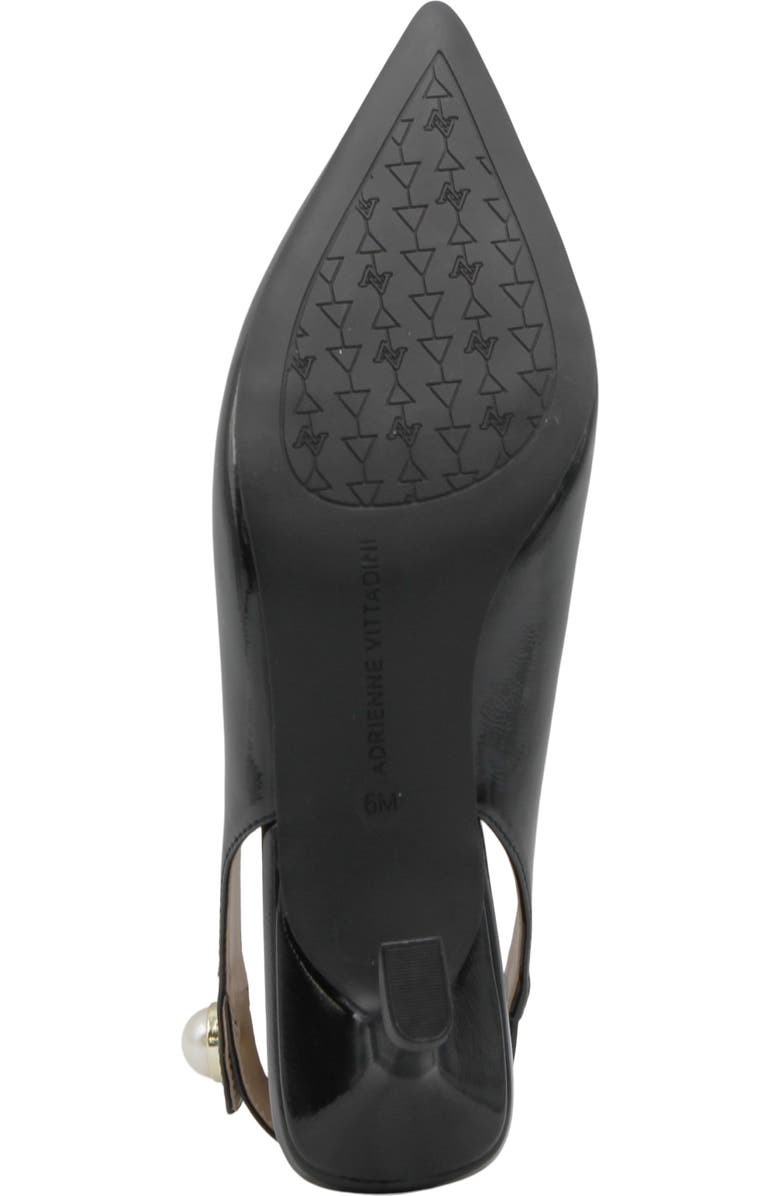 Adrienne Vittadini Sagan Pointed Toe Slingback Pump, Alternate, color, Black Patent