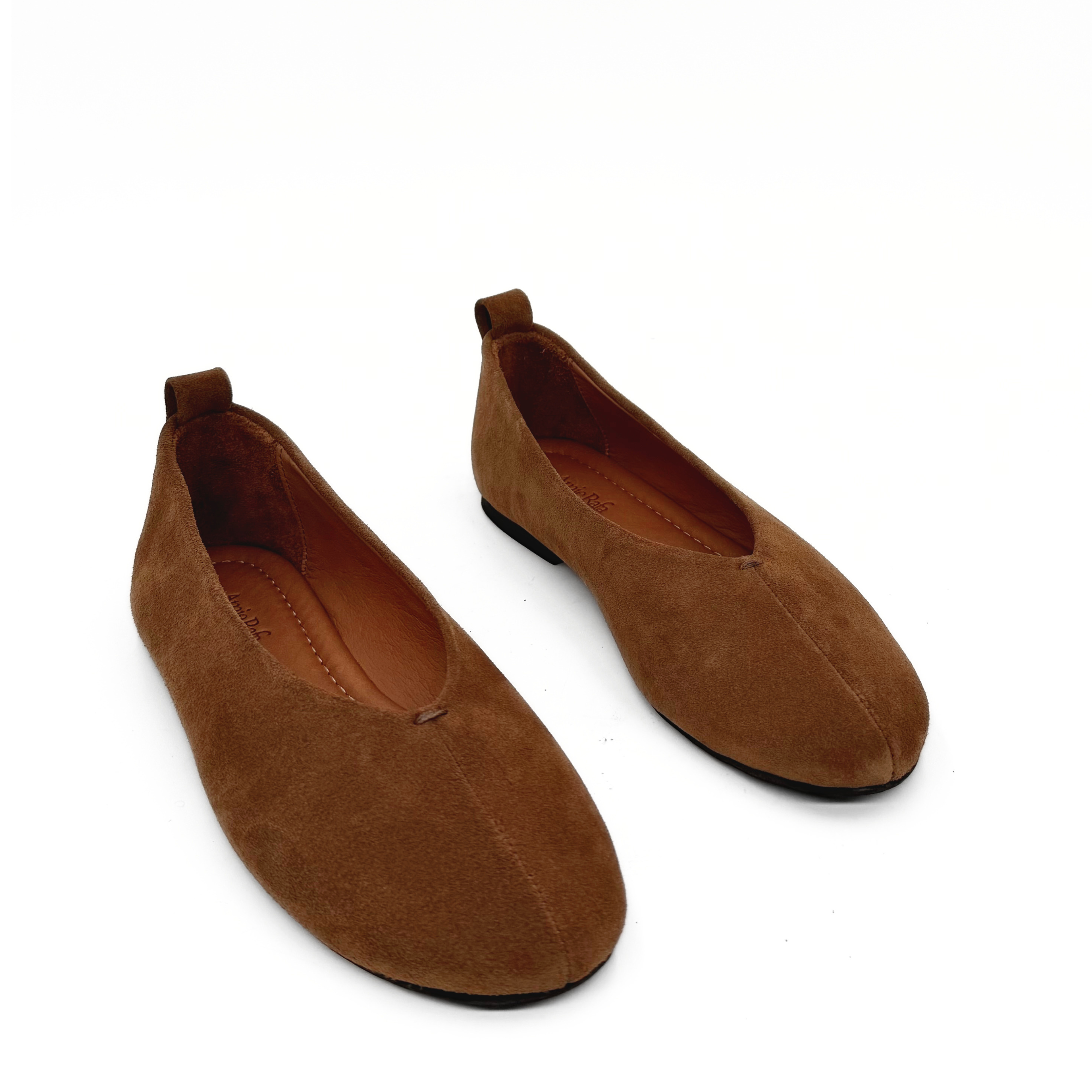 Amie Rafa Erika Suede Ballet Flats, Alternate, color, Tan