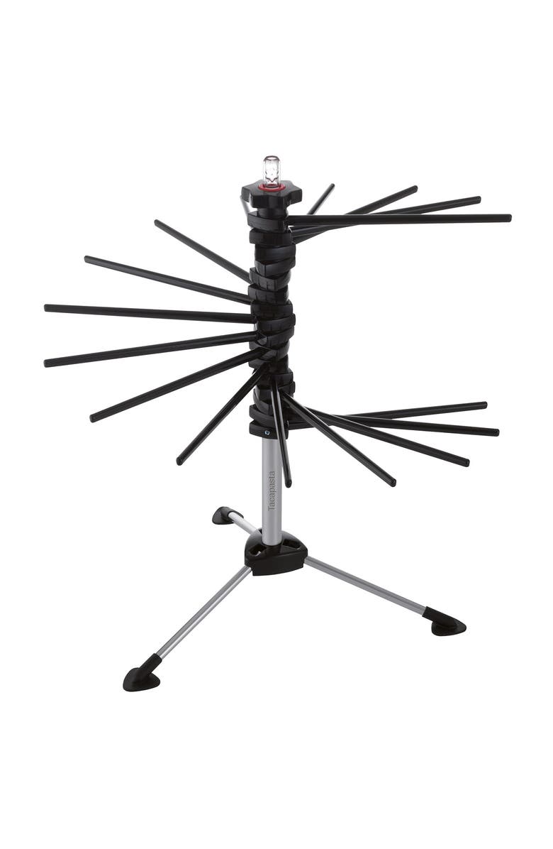 Marcato Atlas Collapsible Pasta Drying Rack, Made In Italy, Main, color, Black