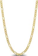 DELMAR 18K Gold Plated Figaro Chain Link Necklace