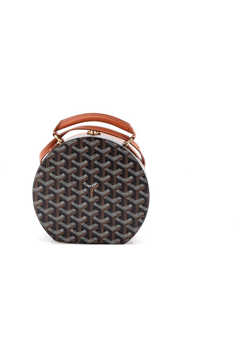 Pre-Owned Goyard Alto Hatbox Bag Coated Canvas, Alternate, color, Brown