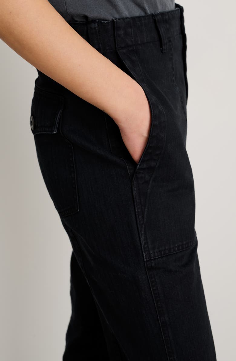 Alex Mill Neil Herringbone High Waist Straight Leg Utility Pants, Alternate, color, 