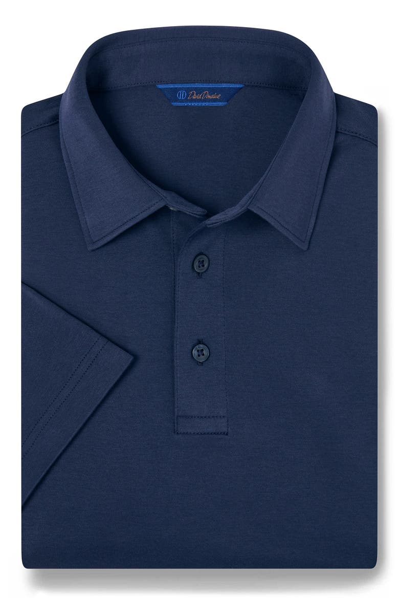 Solid Interlock Cotton Polo, Main, color, NAVY
