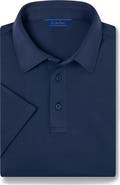David Donahue Solid Interlock Cotton Polo