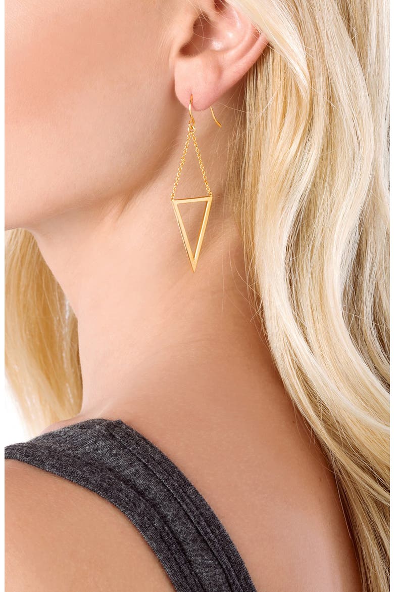 'Mika' Cutout Drop Earrings, Alternate, color, GOLD
