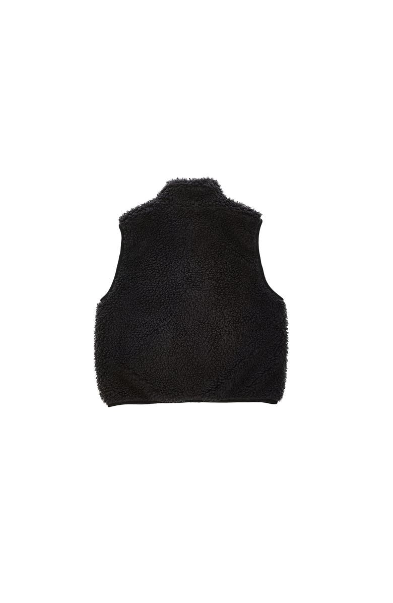 vowels Fleece Vest, Alternate, color, Charcoal