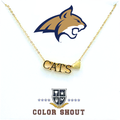 Montana State University Gold Heart Necklace