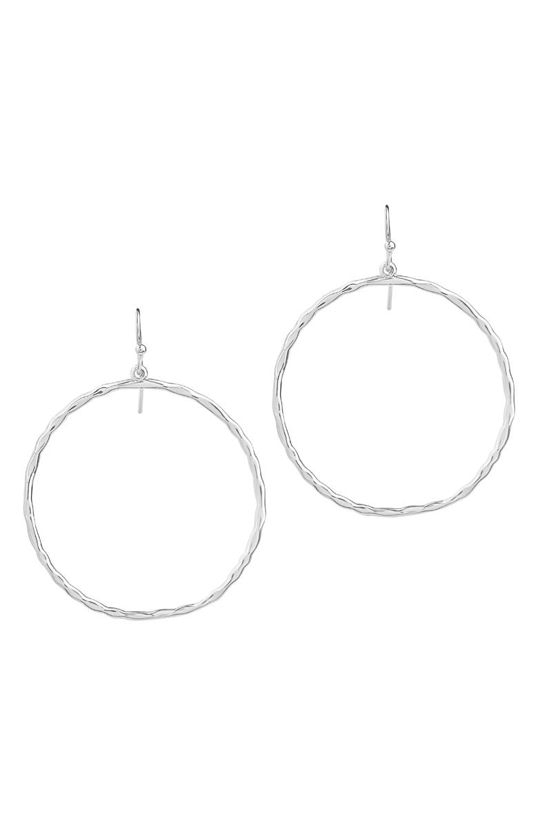 Sterling Forever Circle Drop Earrings, Main, color, 