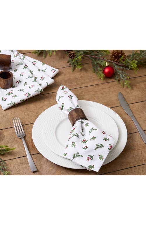 Design Imports Holiday Berry 4-piece Napkin Set In Multi