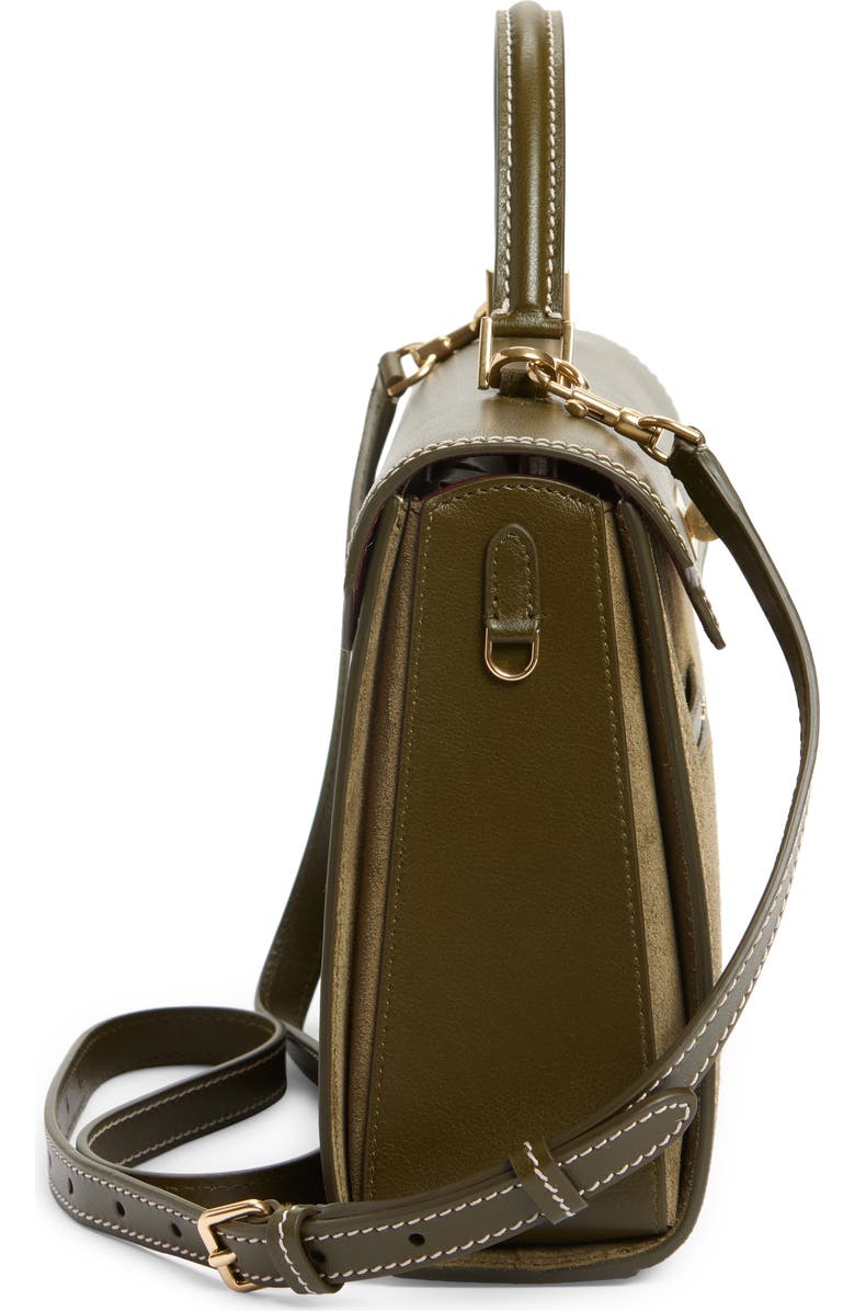 Anya Hindmarch Mortimer Suede Top Handle Bag, Alternate, color, Bonsai