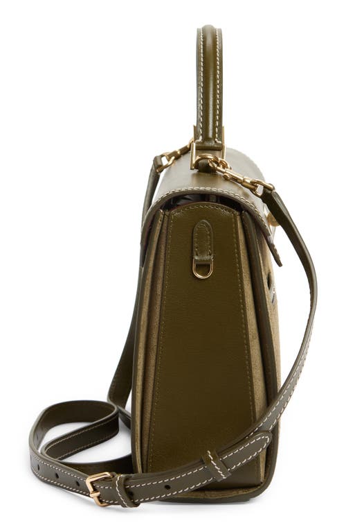 Anya Hindmarch Mortimer Suede Top Handle Bag In Green