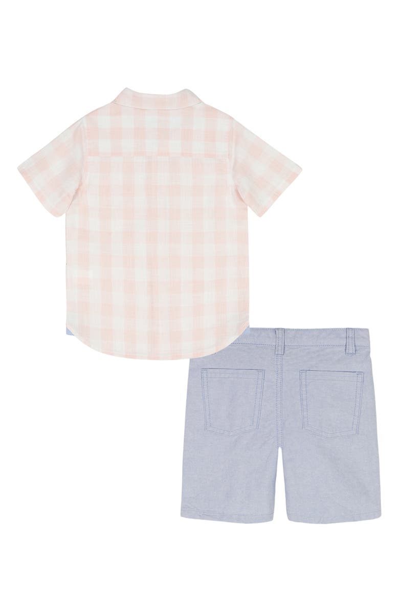 Tommy Hilfiger Short Sleeve Button-Up & Shorts Set, Alternate, color, Blue