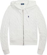 Polo Ralph Lauren Cable Knit Cotton Zip Hoodie