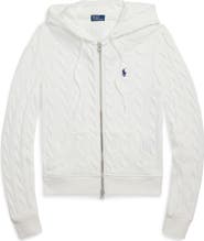 Polo Ralph Lauren Cable Knit Cotton Zip Hoodie