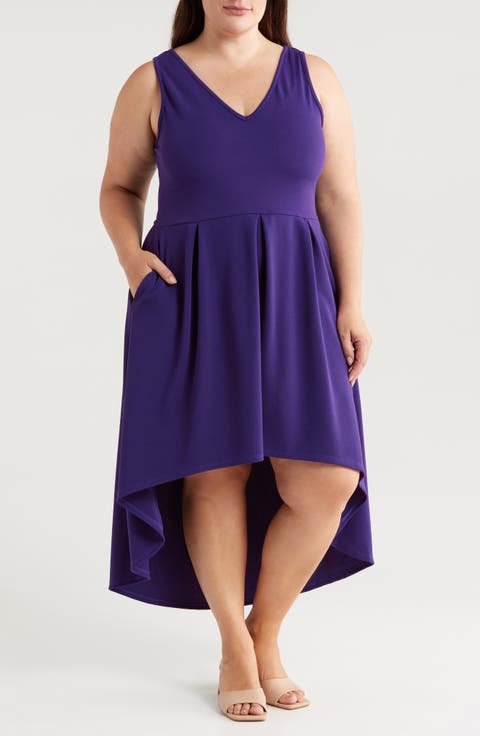 Party Stretch High-Low Dress (Plus)