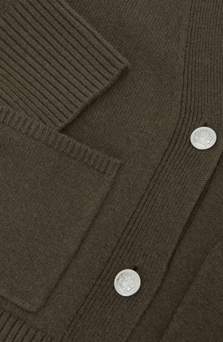 Reiss Maya Wool & Cashmere Cardigan, Alternate, color, Khaki Green