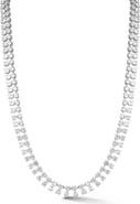 CHLOE AND MADISON Cubic Zirconia Double Row Necklace