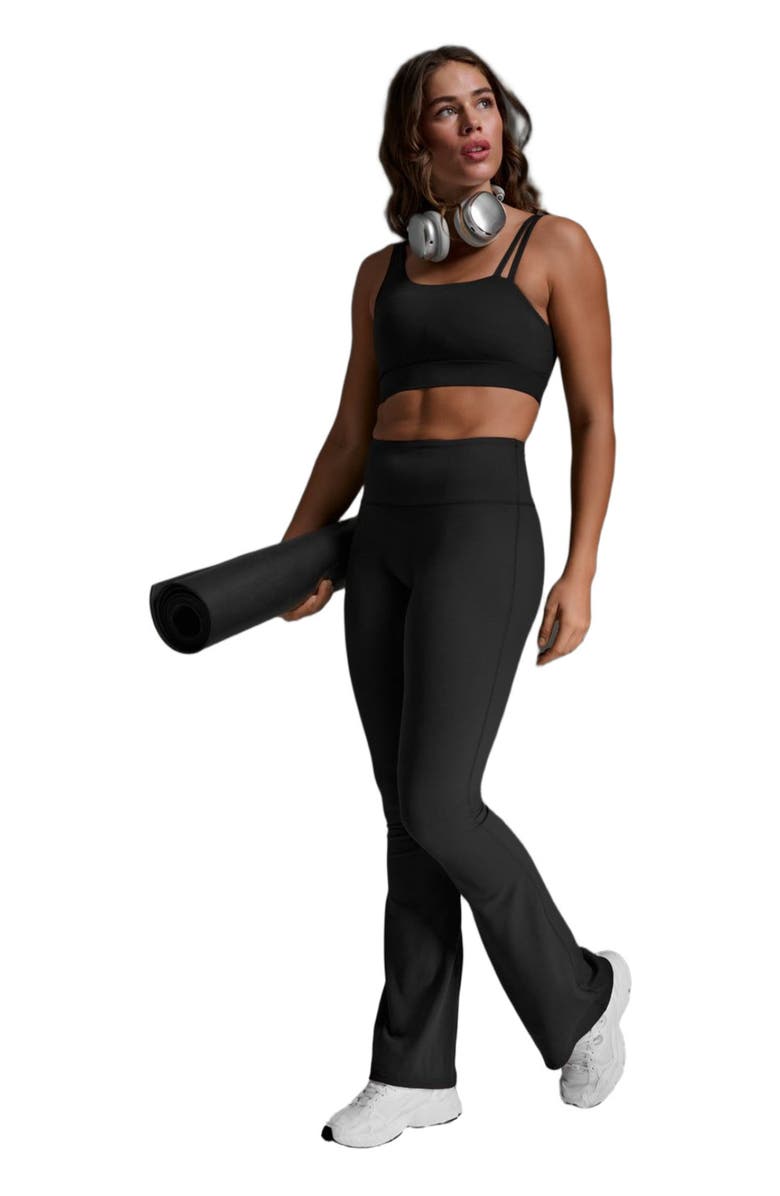 2XU Fluid Hi-Rise Flare Pant, Alternate, color, Black/Black