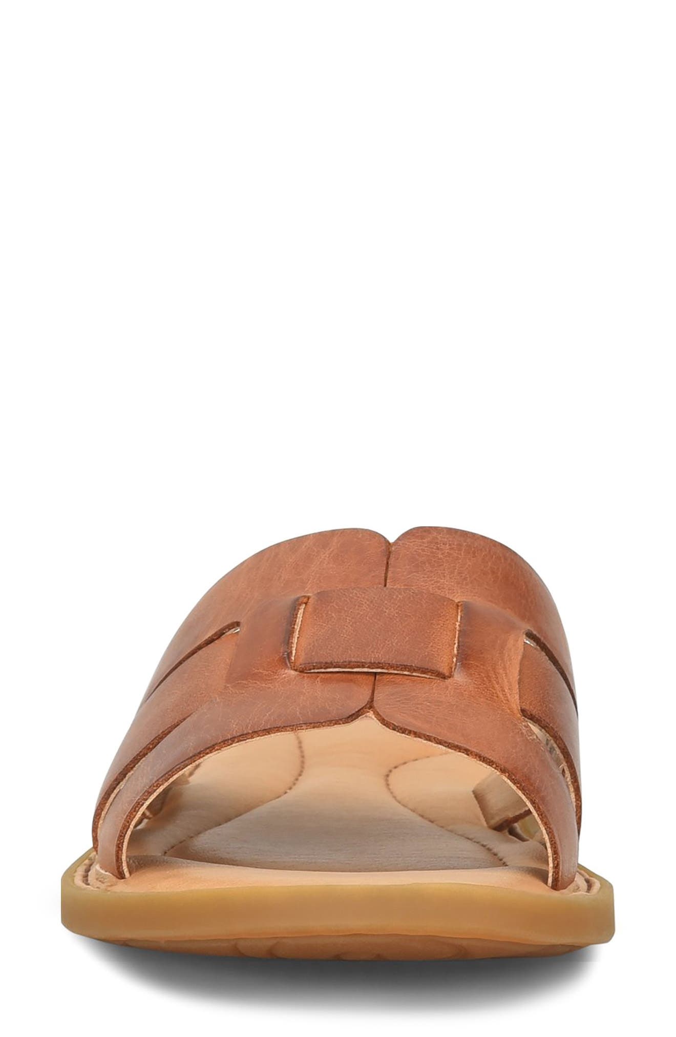 Børn Mindi Slide Sandal, Alternate, color, Brown Leather