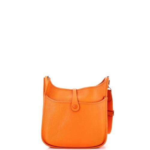 Pre-owned Hermes Hermes Evelyne Bag Gen Iii Clemence Pm In Orange