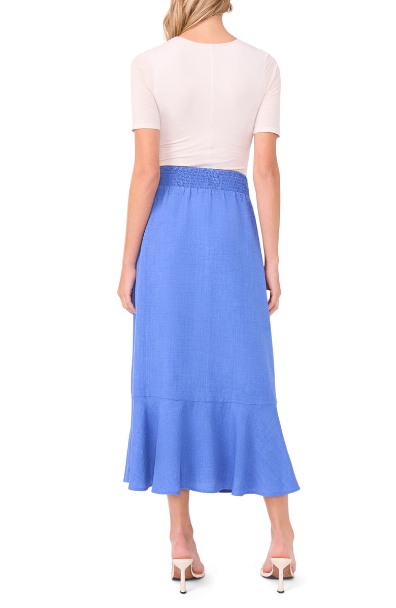 Vince Camuto Smocked Waist Maxi Skirt, Alternate, color, Sapphire Blue