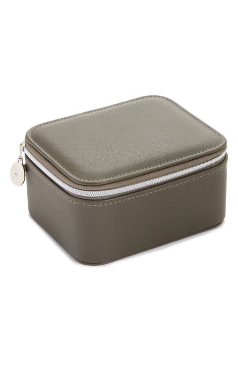 Double Zip Square Jewelry Box