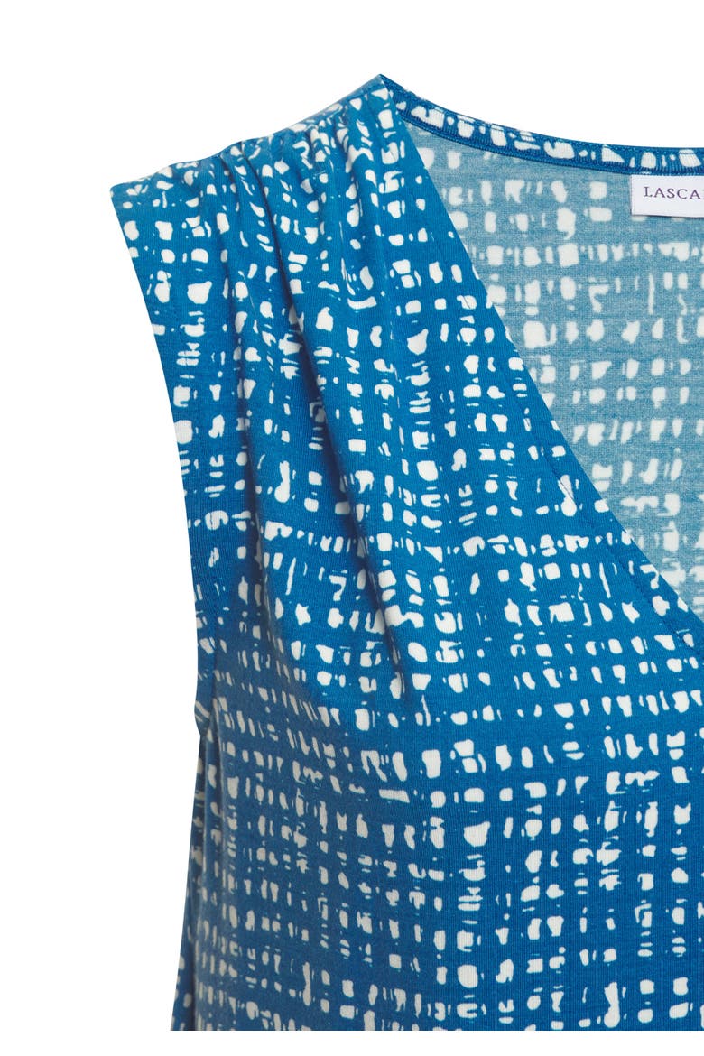 Print V-Neck Top, Alternate, color, Blue-Printed
