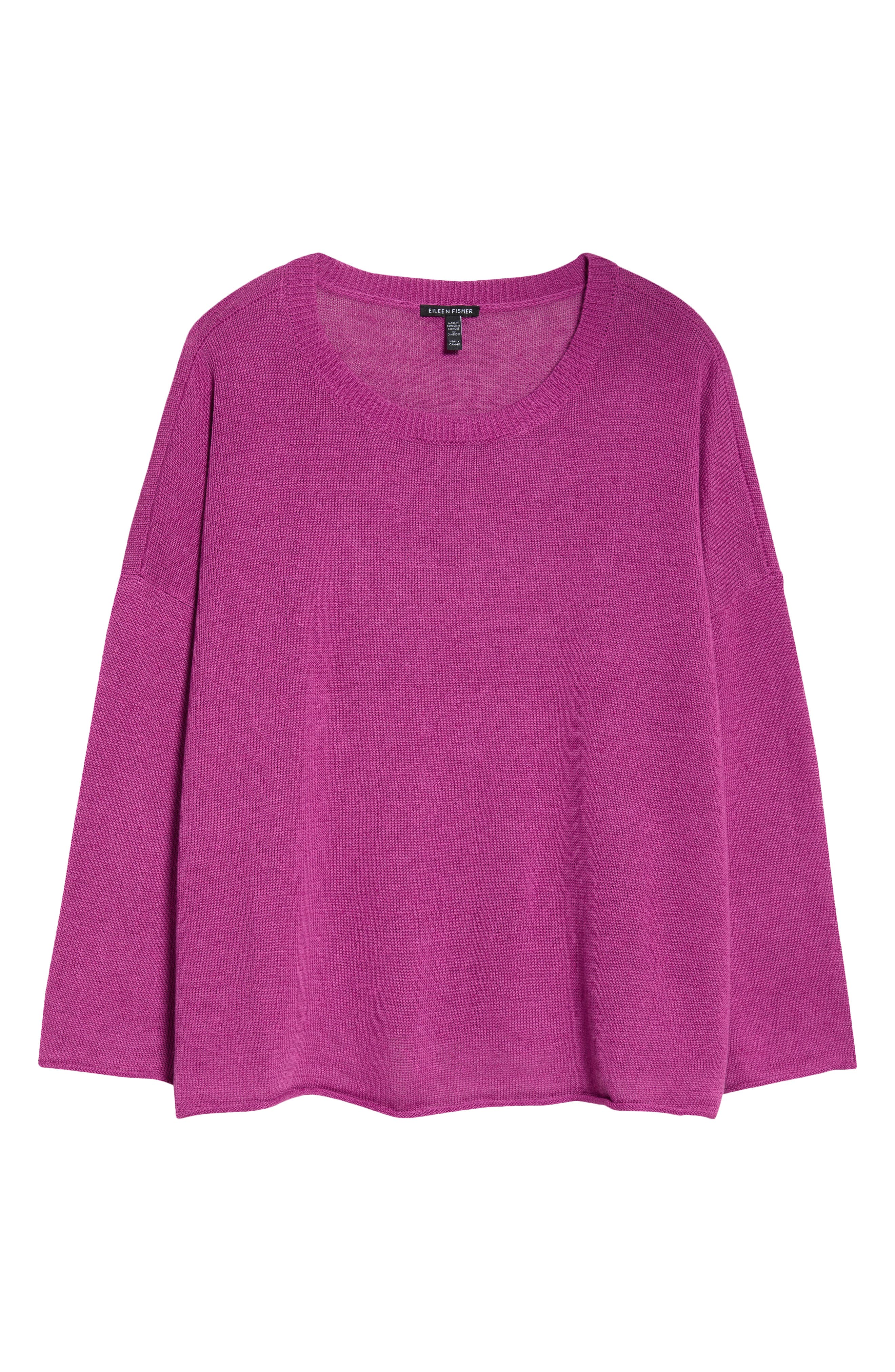 Eileen Fisher Organic Linen & Organic Cotton Sweater In Pink