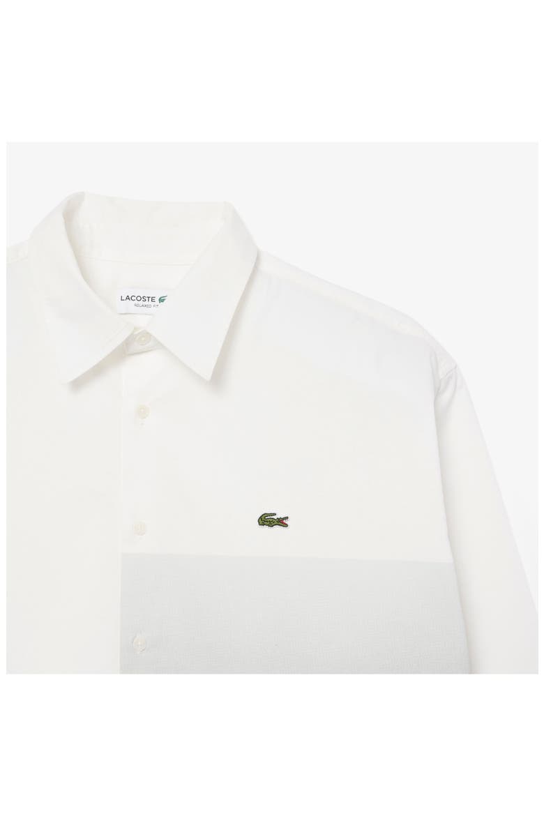 Relaxed Fit Photo Graphic Button-Up Shirt, Alternate, color, FLOUR