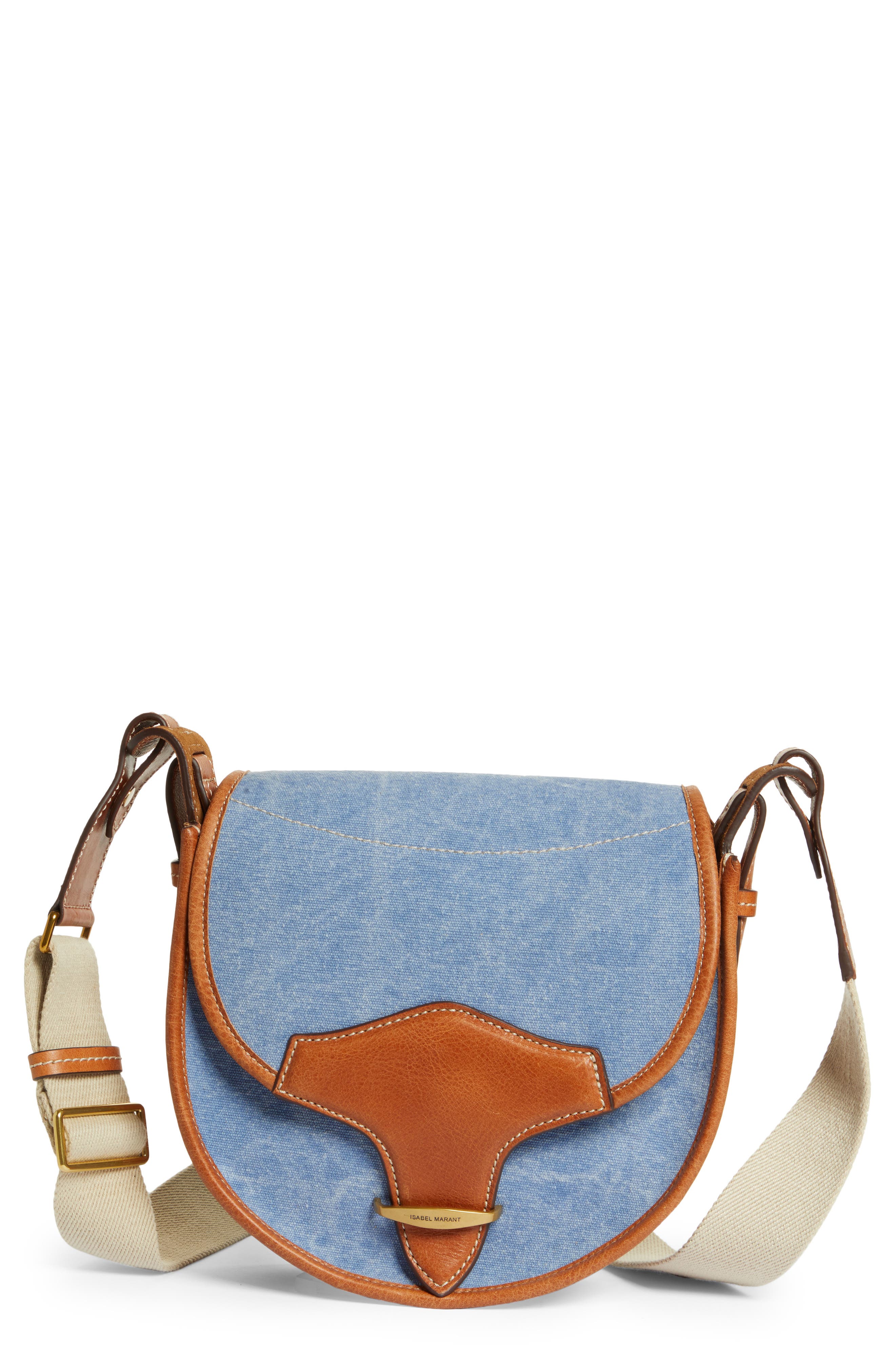 Isabel Marant Botsy Denim Shoulder Bag, Main, color, 