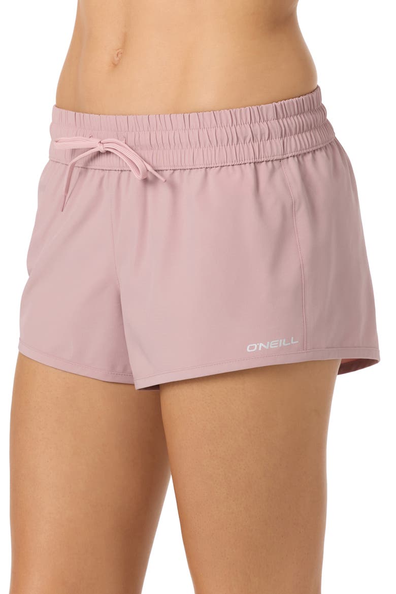 Balboa Saltwater Solids Cover-Up Shorts, Alternate, color, ORCHID