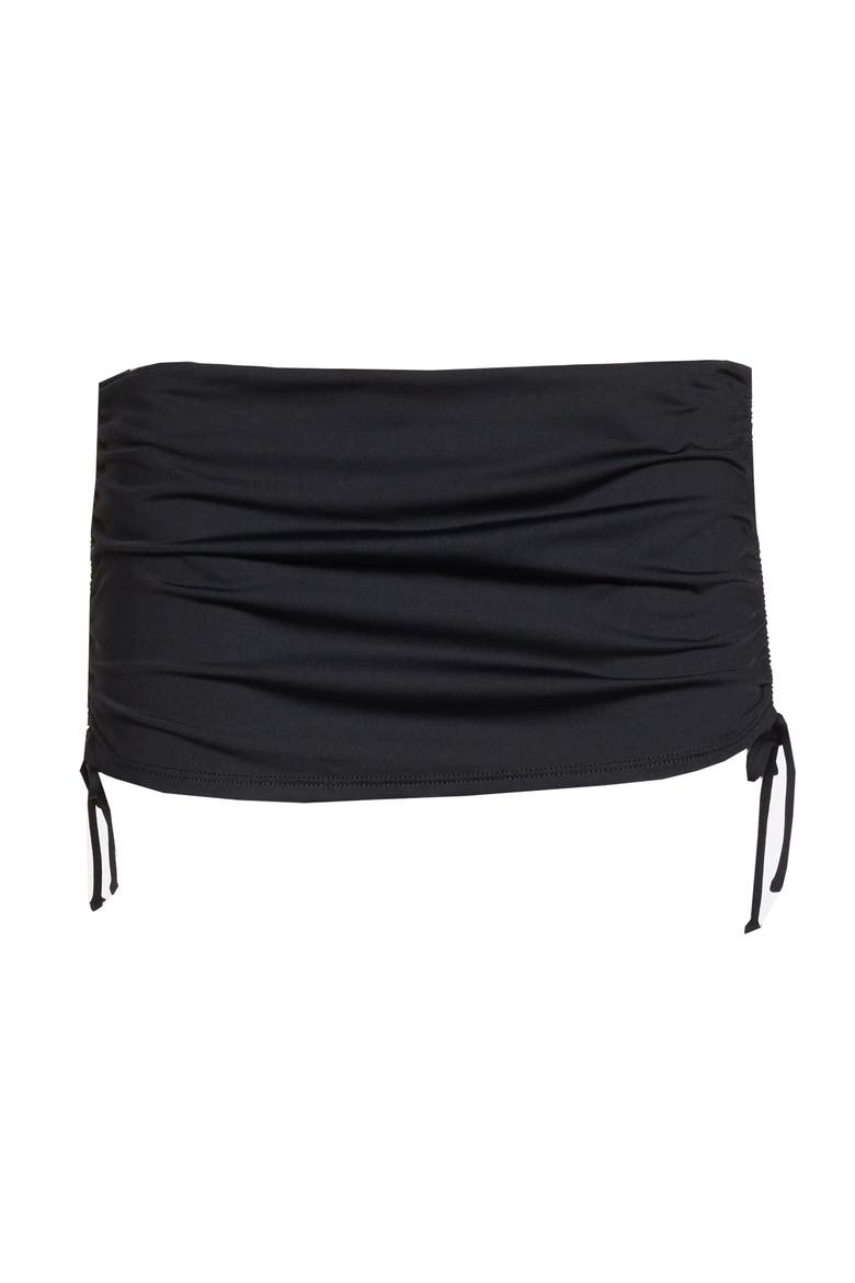 Skirted Hipster Bikini Bottoms, Alternate, color, BLACK