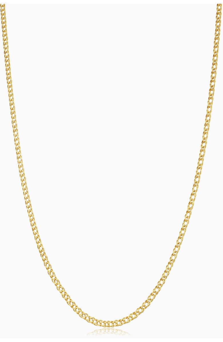 Oradina 14K Gold Woven Love Petite Necklace, Main, color, Yellow Gold