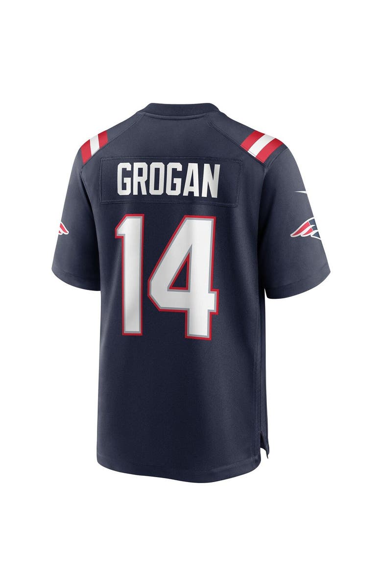 Nike Men's Nike Steve Grogan Navy New England Patriots Game Retired Player Jersey, Alternate, color, 