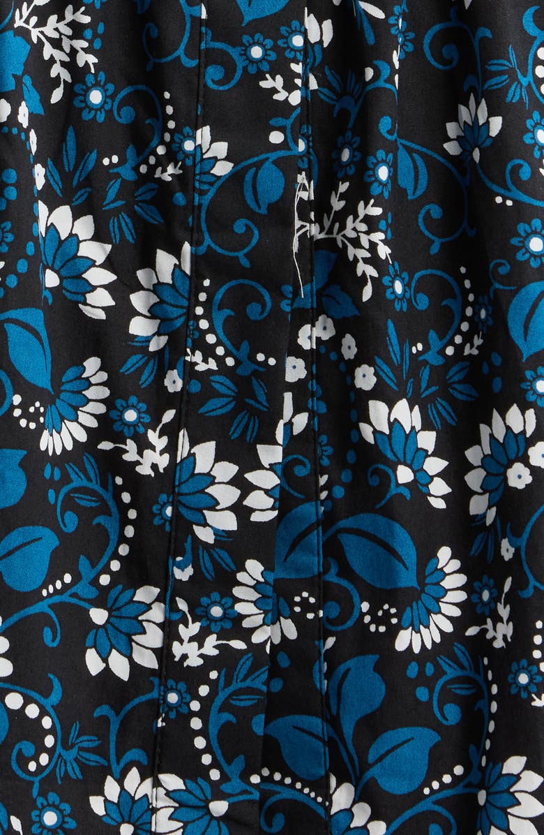 SUGARLIPS Etta Floral Button Midi Dress, Alternate, color, Teal-Multi