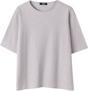 GOBI Mongolian Cashmere Box-Cut Cotton Silk Cashmere Blend T-Shirt