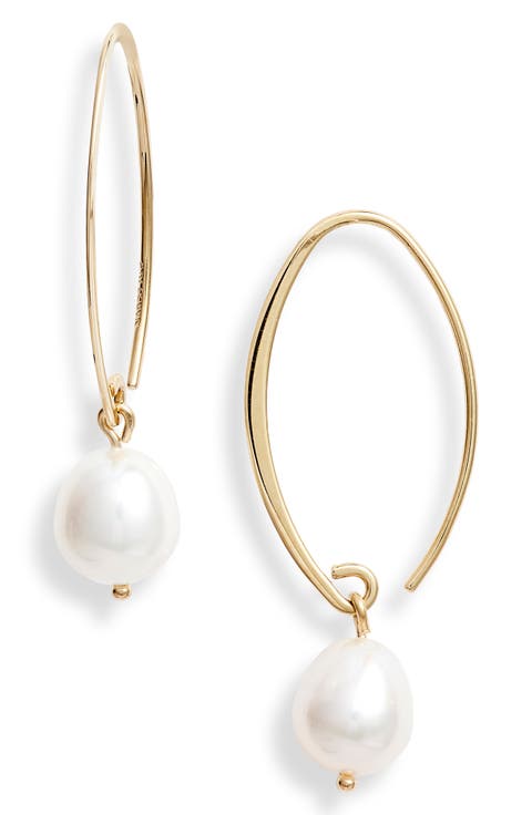 Briolette Gemstone Hoop Earrings