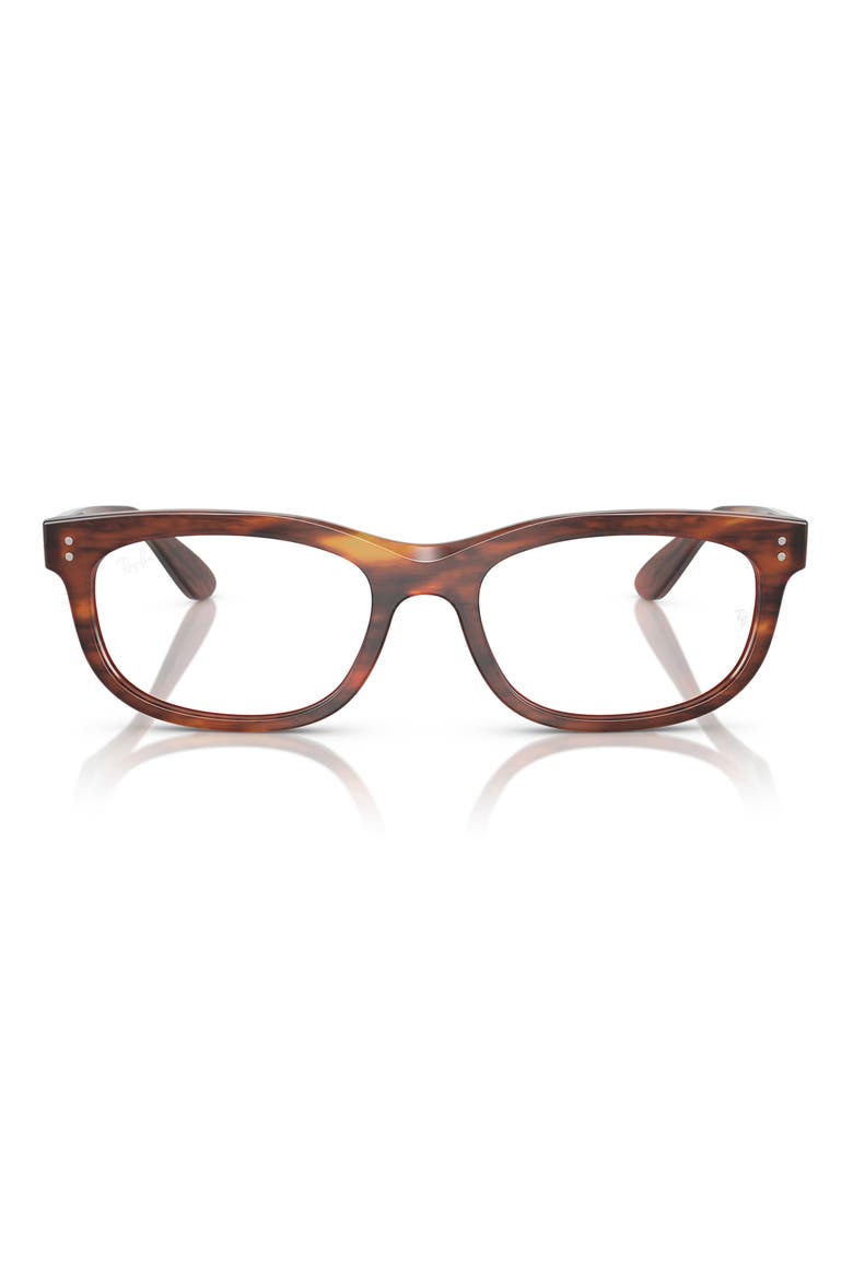 54mm Pillow Optical Glasses, Main, color, STRIPED HAVANA