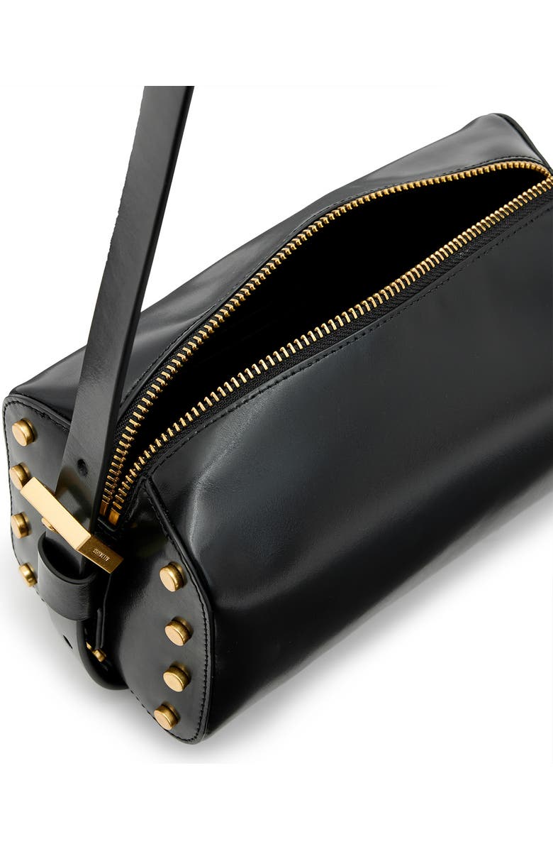 AllSaints Miro Leather Barrel Crossbody Bag, Alternate, color,