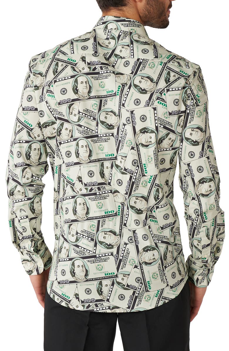 OppoSuits Cashanova Stretch Button-Up Shirt, Alternate, color, Cream Multi