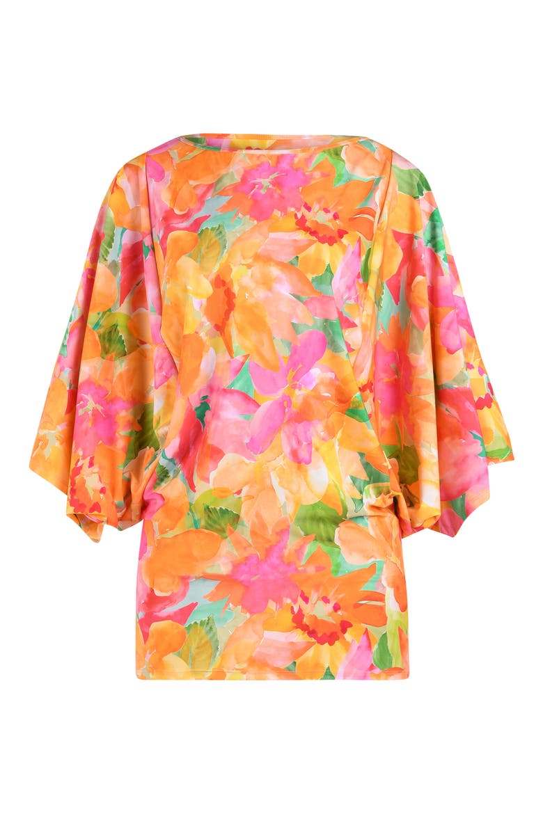 Utopia Cover-Up Minidress, Main, color, YELLOW MULTI
