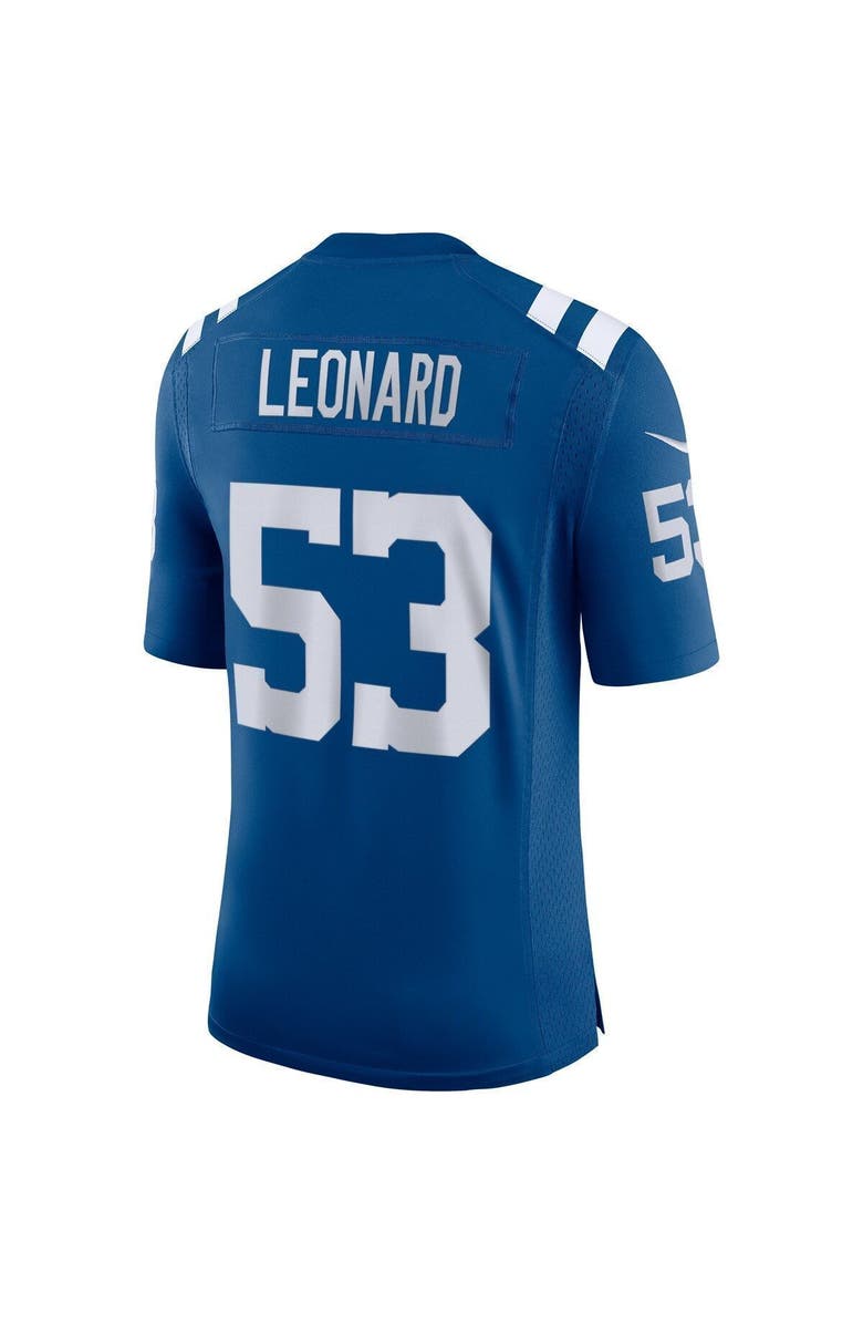 Nike Men's Nike Shaquille Leonard Royal Indianapolis Colts Vapor Limited Jersey, Alternate, color,