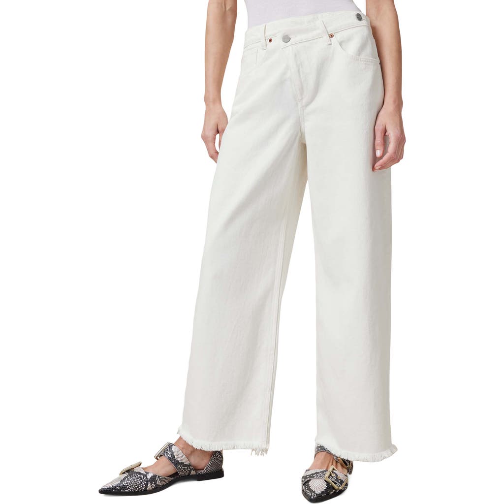 ALLSAINTS ALLSAINTS AKI CROSSOVER FRINGE HEM WIDE LEG JEANS
