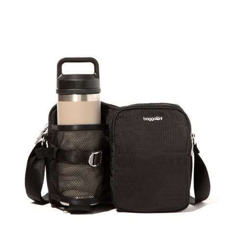 Baggallini Everyday Water Bottle Crossbody Bag - PEVA Lined With RFID Card Slots