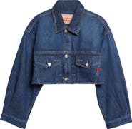 DIESEL® De-Malley Oversize Crop Denim Jacket