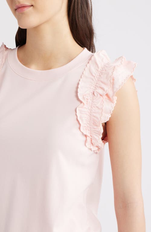 Wit & Wisdom Ruffle Sleeve Top In Whisper Pink