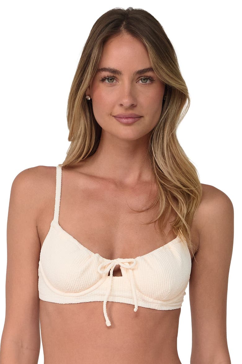 Avila Underwire Bikini Swimsuit Top, Alternate, color, Buttercream Scrunch