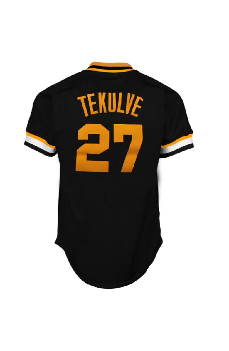 Mitchell & Ness Pittsburgh Pirates Kent Tekulve 1982 Cooperstown Collection Authentic Practice Jersey - Black, Alternate, color, 