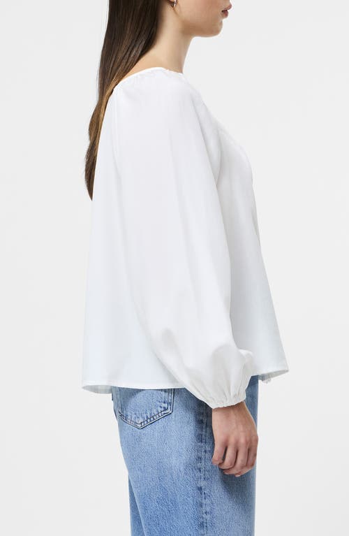 French Connection Balloon Sleeve Button-up Shirt In White