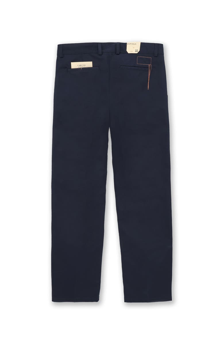 Fortela Maine Heavy Cotton Gabardine Chino Pants, Alternate, color, Navy